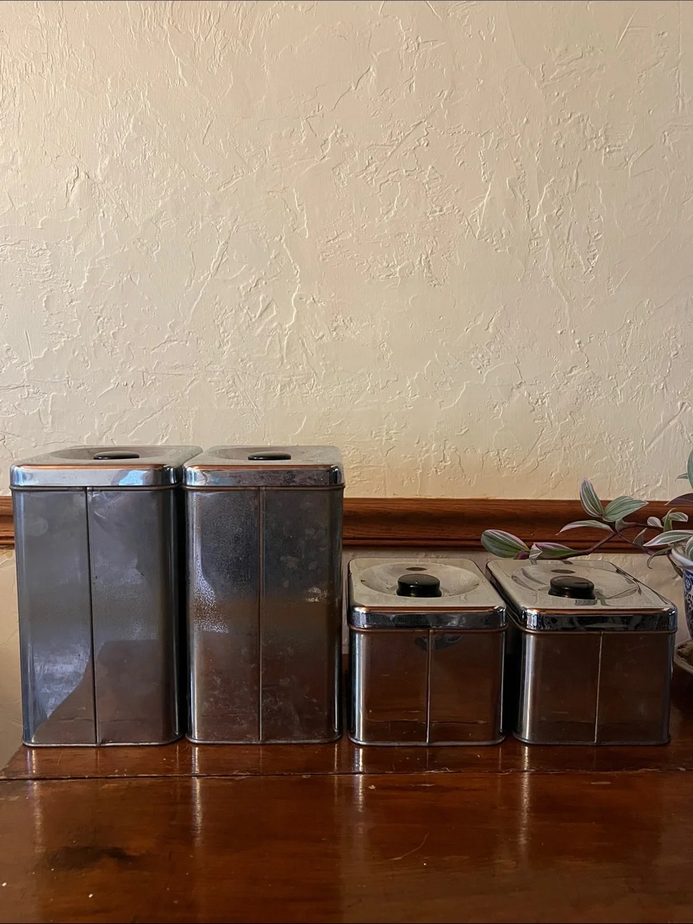 Stainless Steel Kitchen Storage Canister Set - Chrome